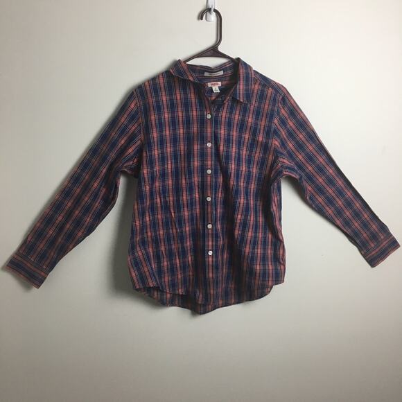 LL Bean Wrinkle Free Button Down Shirt Blue Medium - Picture 13 of 14